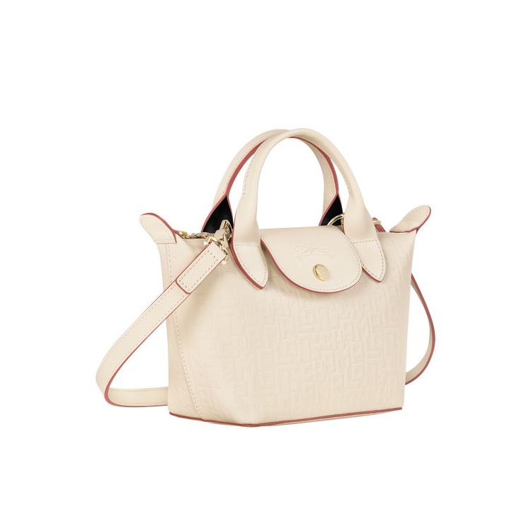 Sac À Main Longchamp Xs Ecru Cuir Beige | 15762-MFRS