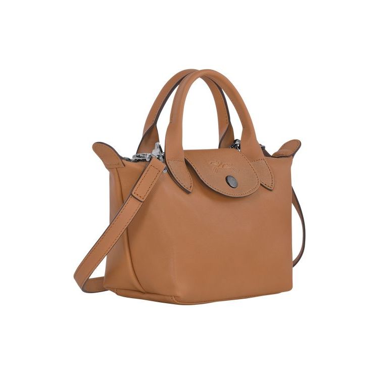 Sac À Main Longchamp Xs Hazelnut Cuir Beige | 34820-UJSY