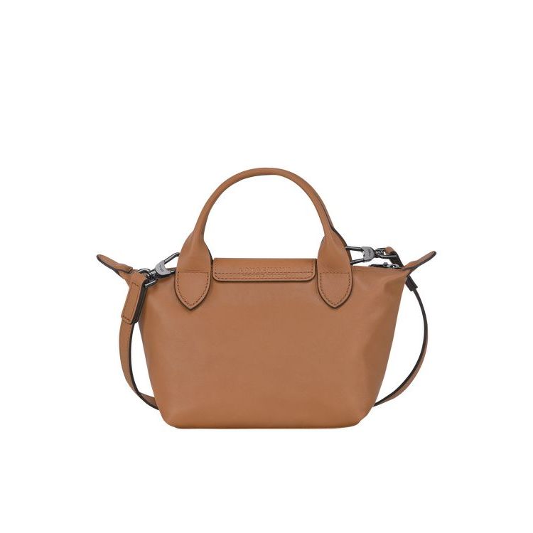 Sac À Main Longchamp Xs Hazelnut Cuir Beige | 34820-UJSY