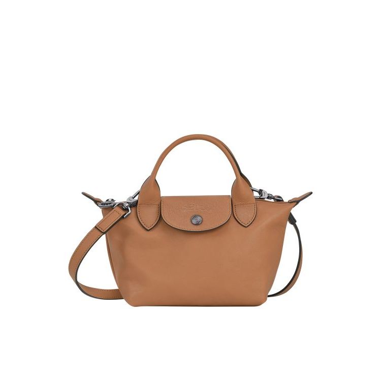 Sac À Main Longchamp Xs Hazelnut Cuir Beige | 34820-UJSY