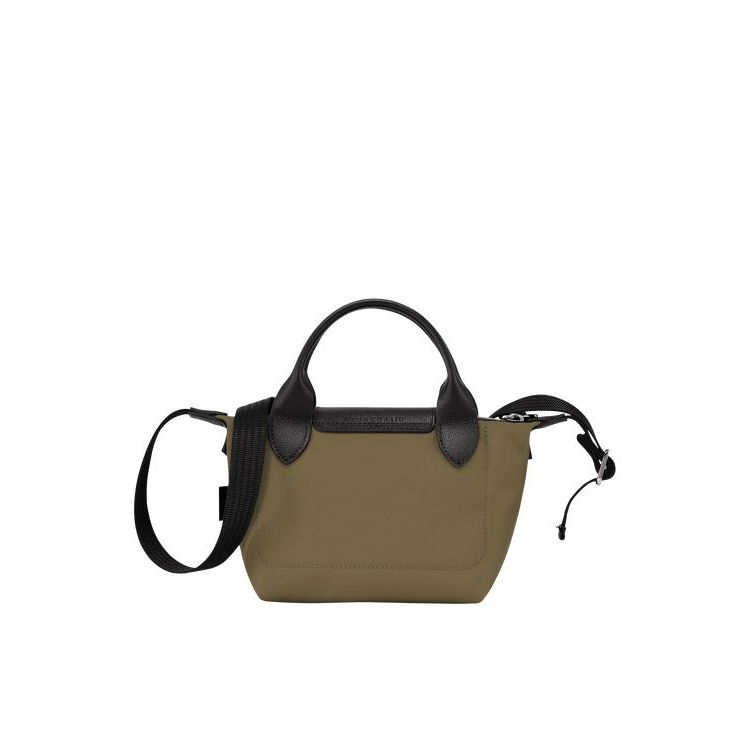 Sac À Main Longchamp Xs Recycled canvas Kaki | 24753-ZWLS