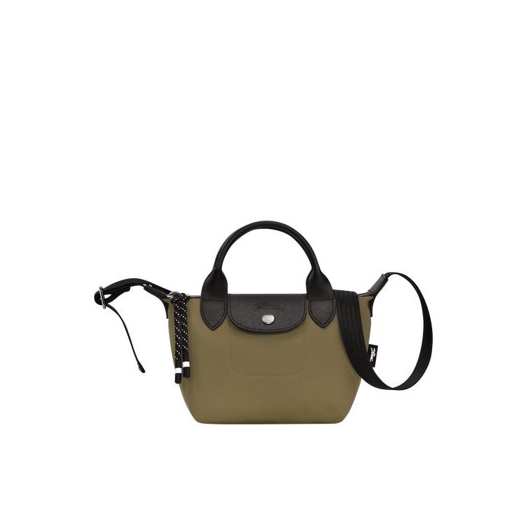 Sac À Main Longchamp Xs Recycled canvas Kaki | 24753-ZWLS