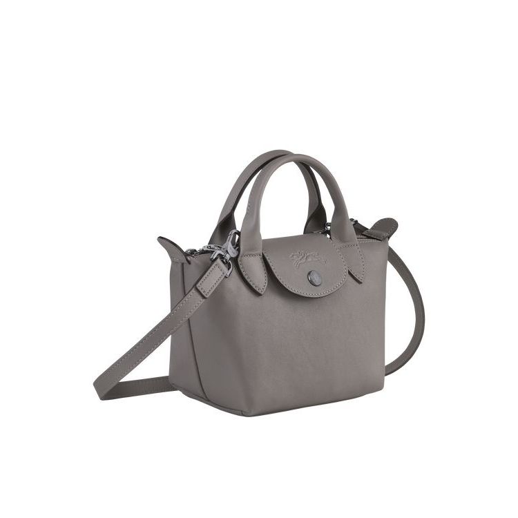 Sac À Main Longchamp Xs Turtledove Cuir Grise | 02584-JMHO