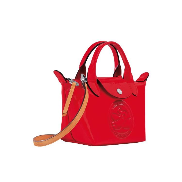 Sac À Main Longchamp Xs Vermilion Cuir Rouge | 78526-OQTH