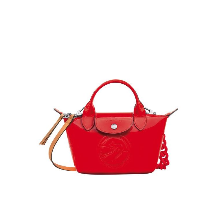 Sac À Main Longchamp Xs Vermilion Cuir Rouge | 78526-OQTH