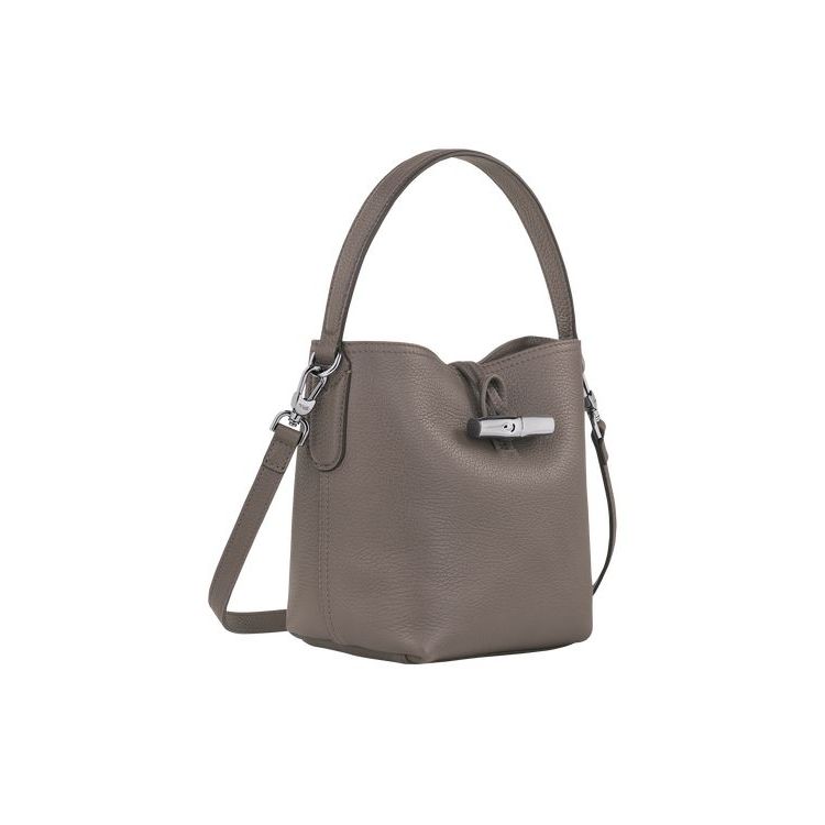 Sacs Crossbody Longchamp Bucket S Cuir Grise | 31705-QLCG