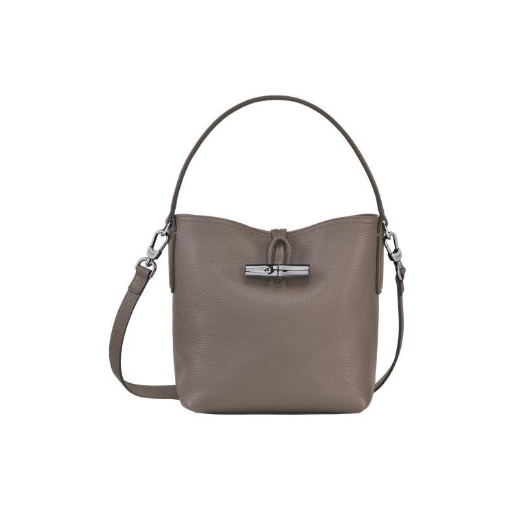 Sacs Crossbody Longchamp Bucket S Cuir Grise | 31705-QLCG