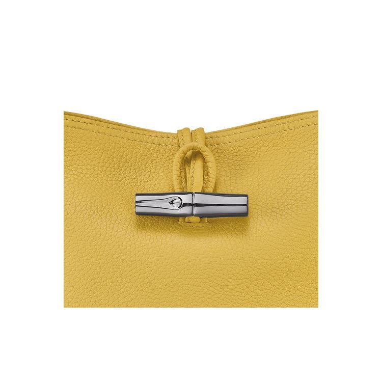 Sacs Crossbody Longchamp Bucket S Cuir Jaune | 51276-XLBT