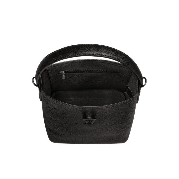 Sacs Crossbody Longchamp Bucket S Cuir Noir | 47582-TRNS