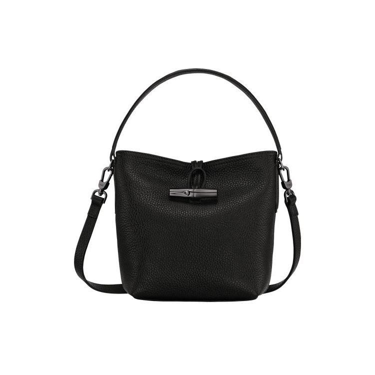 Sacs Crossbody Longchamp Bucket S Cuir Noir | 47582-TRNS