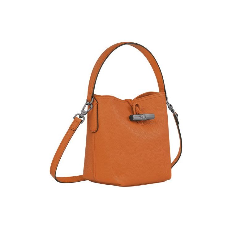 Sacs Crossbody Longchamp Bucket S Saffron Cuir Orange | 60935-VSNM