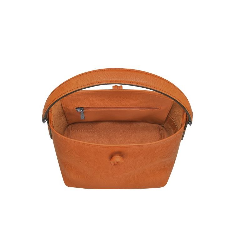 Sacs Crossbody Longchamp Bucket S Saffron Cuir Orange | 60935-VSNM