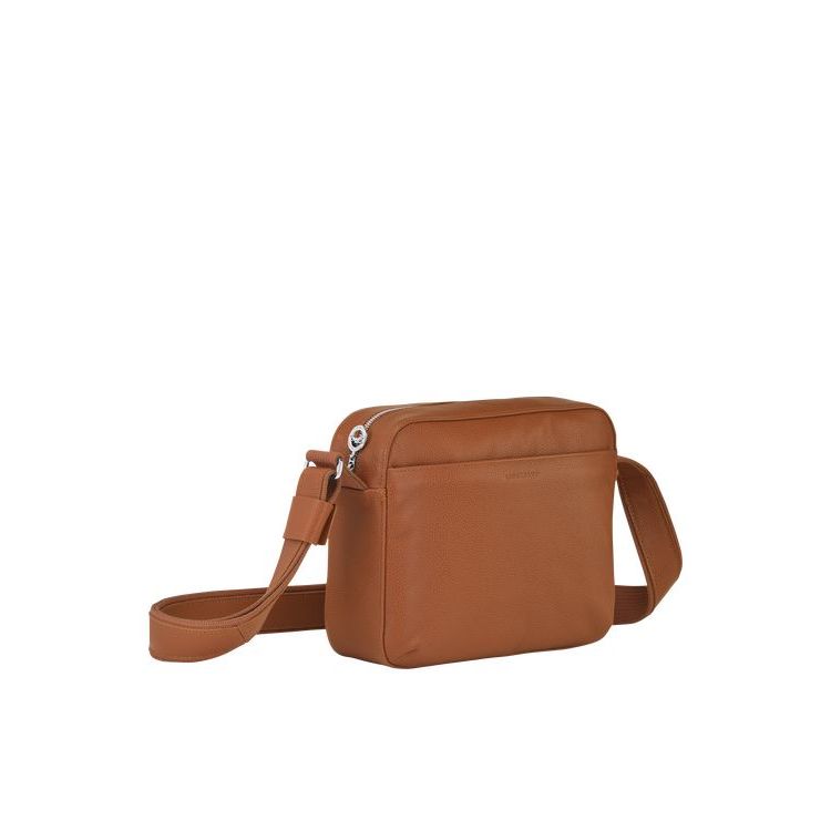 Sacs Crossbody Longchamp Caramel Cuir Marron | 48715-VPGN