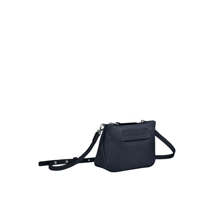 Sacs Crossbody Longchamp Cuir Bleu | 14869-JQTD