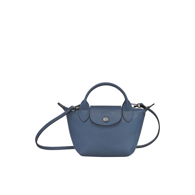 Sacs Crossbody Longchamp Cuir Bleu | 36158-FWAB