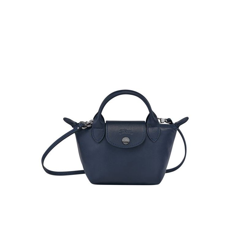 Sacs Crossbody Longchamp Cuir Bleu Marine | 30729-HQYR