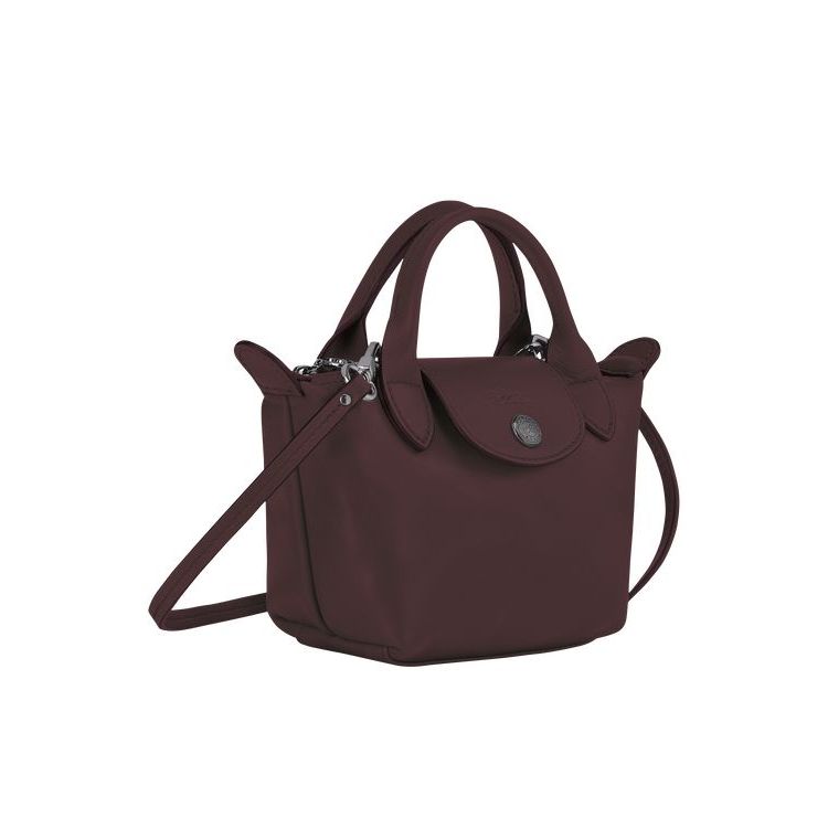 Sacs Crossbody Longchamp Cuir Bordeaux | 57106-TUIB