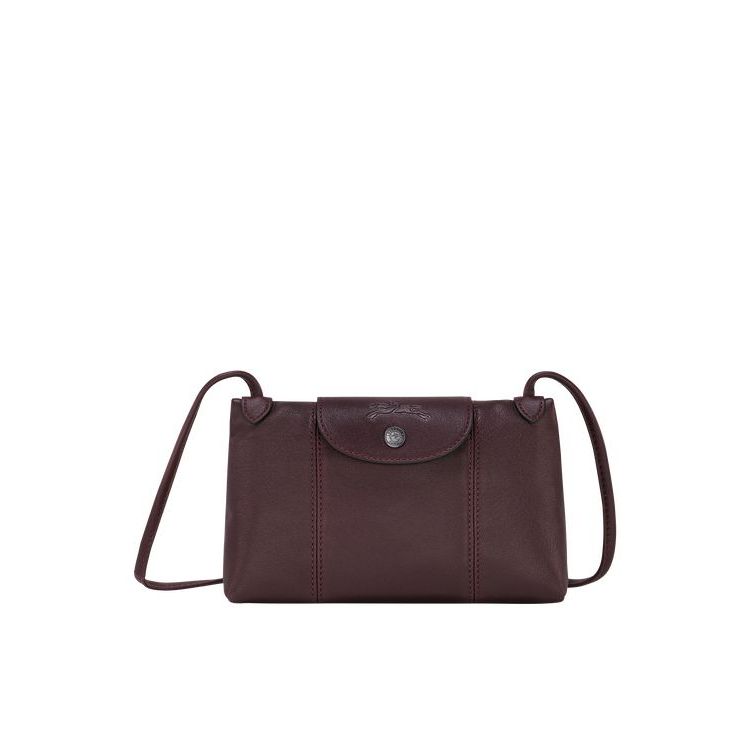 Sacs Crossbody Longchamp Cuir Bordeaux | 92654-FTBI