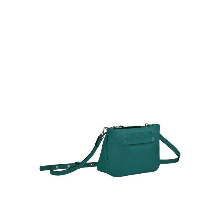 Sacs Crossbody Longchamp Cuir Grise Vert | 26051-PTQF