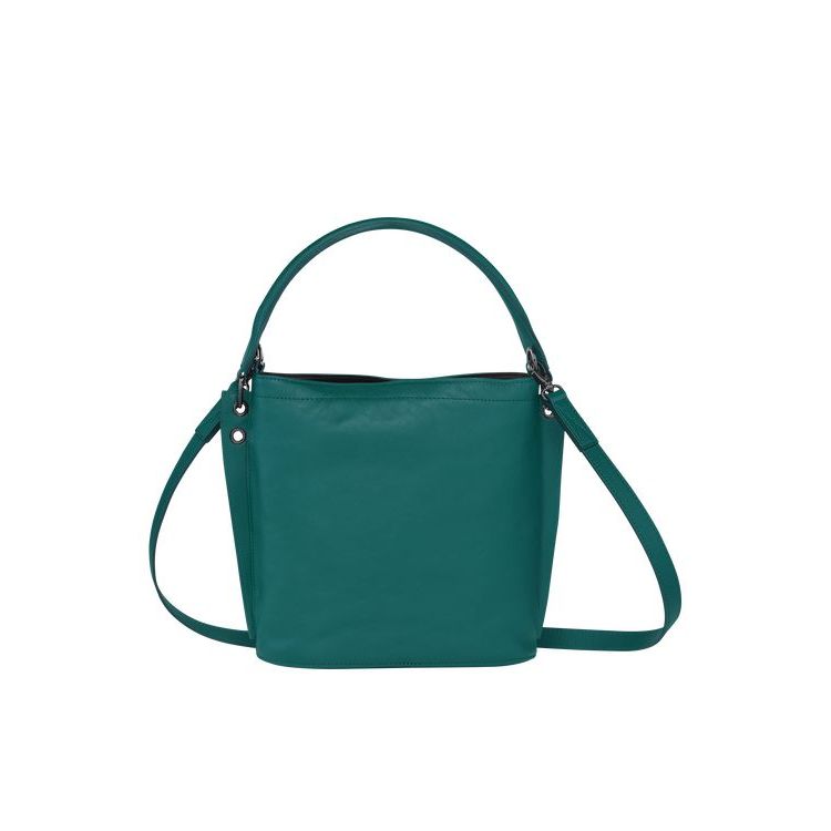 Sacs Crossbody Longchamp Cuir Grise Vert | 30142-APCD