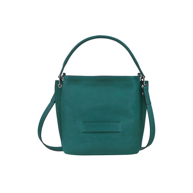 Sacs Crossbody Longchamp Cuir Grise Vert | 30142-APCD