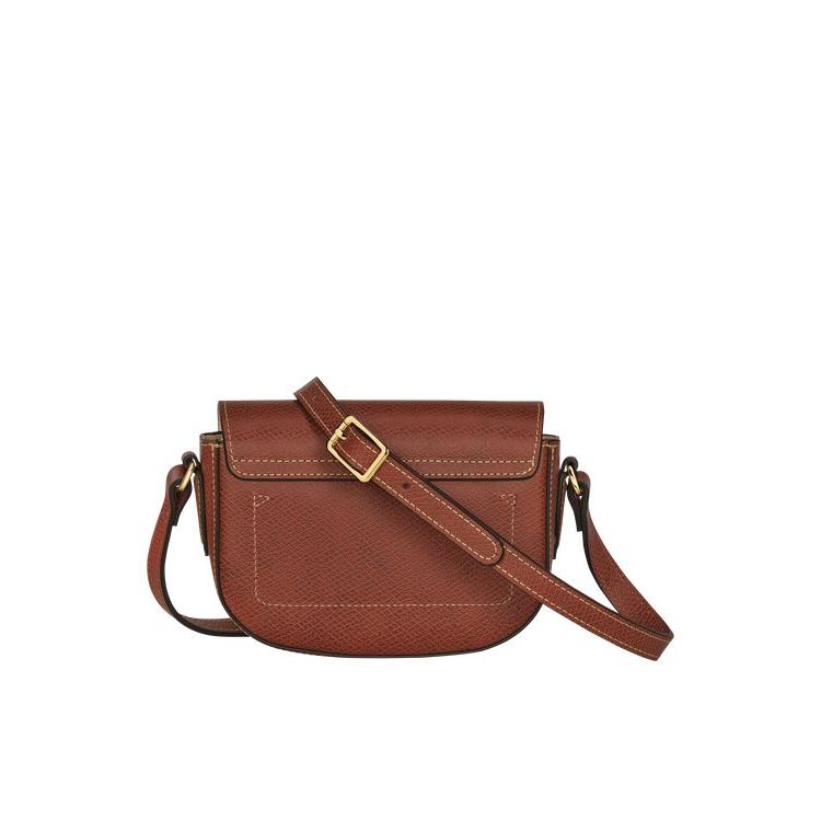 Sacs Crossbody Longchamp Cuir Marron | 46019-HZVF