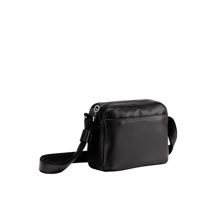 Sacs Crossbody Longchamp Cuir Noir | 24697-AHXP