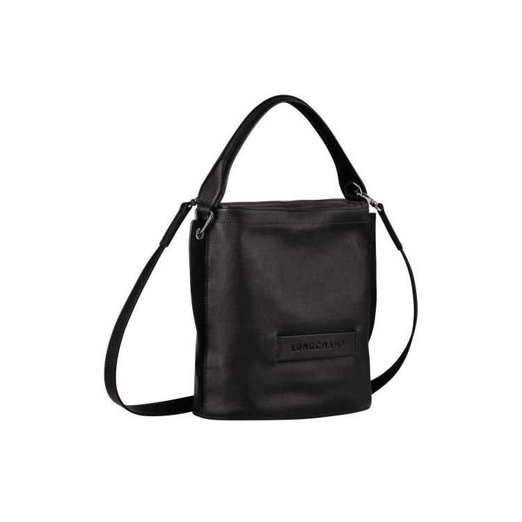 Sacs Crossbody Longchamp Cuir Noir | 37964-TEWC