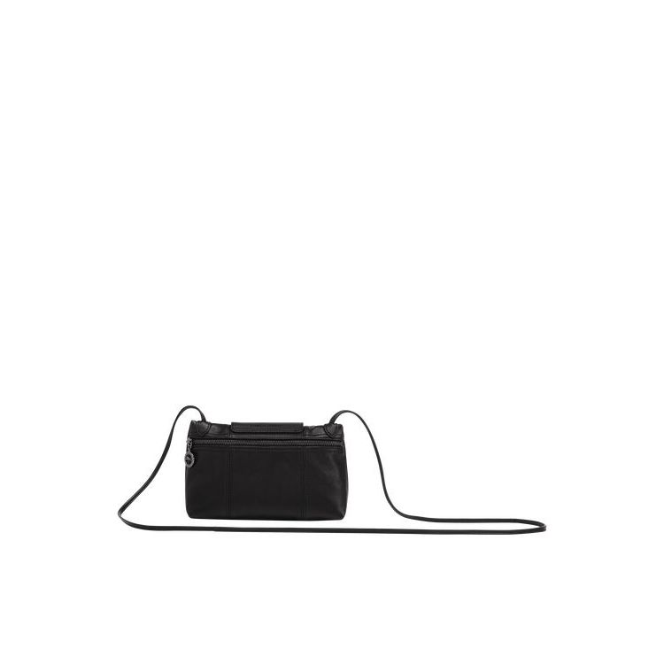 Sacs Crossbody Longchamp Cuir Noir | 39856-BRVO