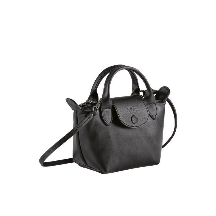 Sacs Crossbody Longchamp Cuir Noir | 65214-GCWO