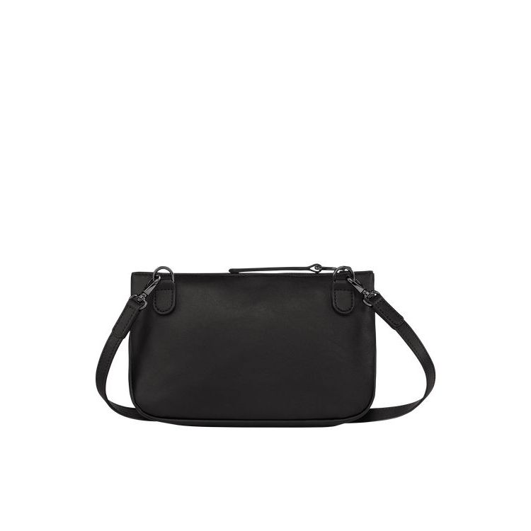 Sacs Crossbody Longchamp Cuir Noir | 79861-NQJU