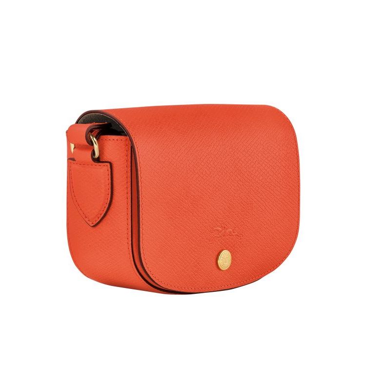 Sacs Crossbody Longchamp Cuir Orange | 42195-ADKV