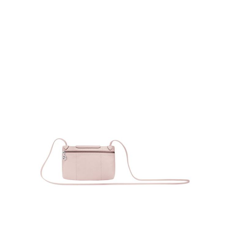 Sacs Crossbody Longchamp Cuir Rose | 64357-KJLC