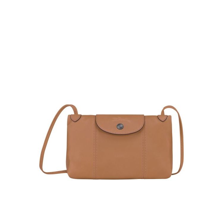 Sacs Crossbody Longchamp Hazelnut Cuir Beige | 01548-HLFX