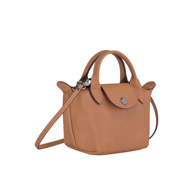 Sacs Crossbody Longchamp Hazelnut Cuir Beige | 94261-VZHS