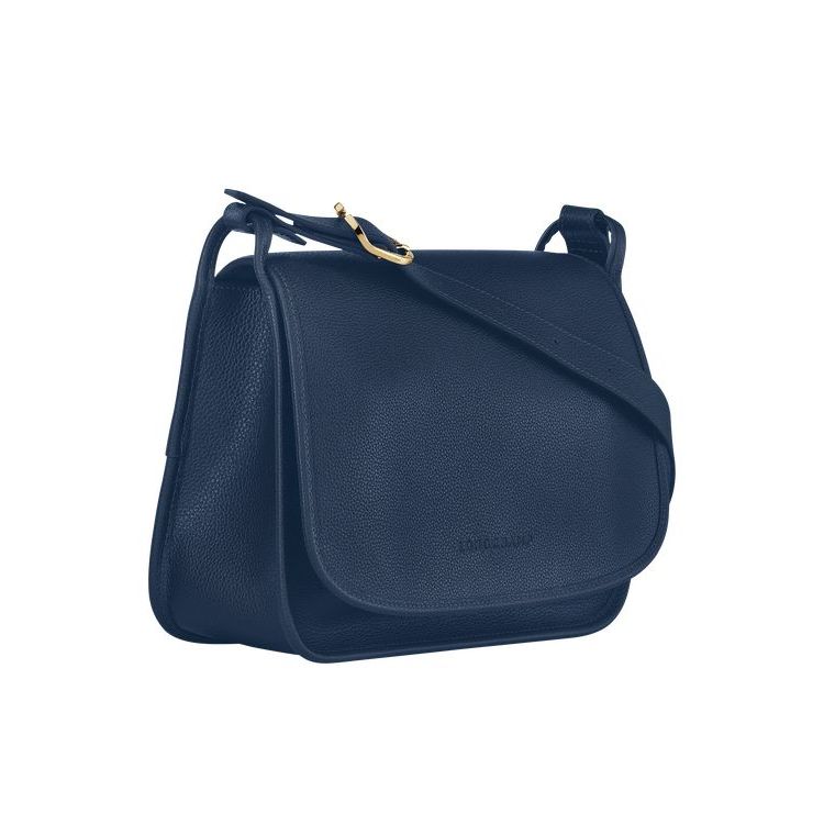 Sacs Crossbody Longchamp L Cuir Bleu Marine | 26594-QYHW