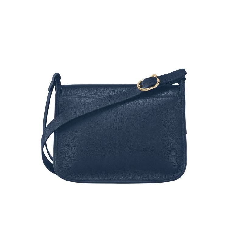 Sacs Crossbody Longchamp L Cuir Bleu Marine | 26594-QYHW