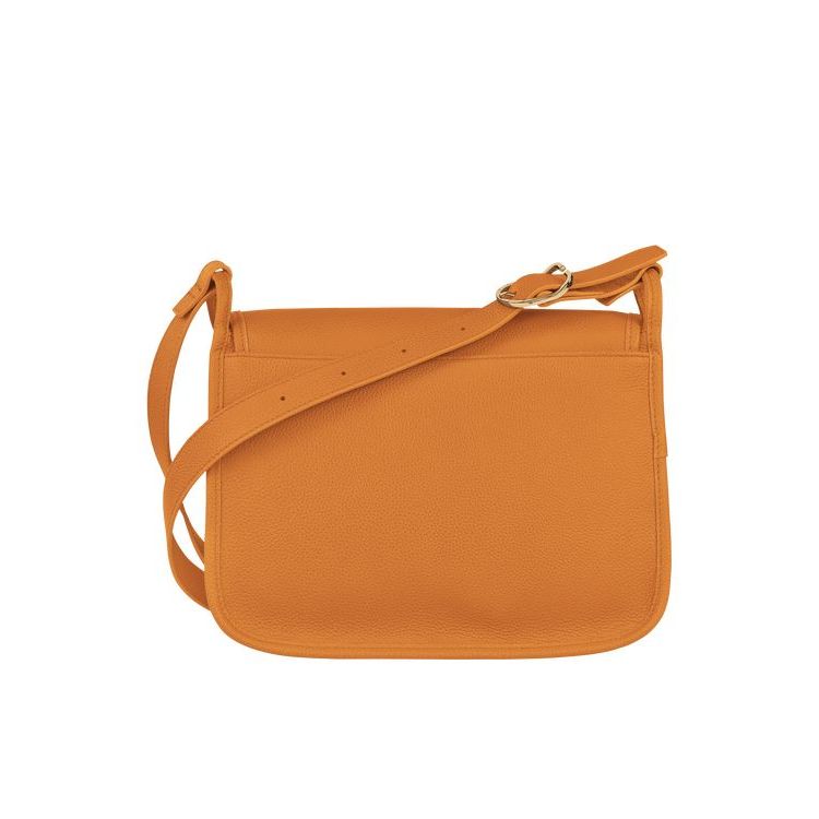 Sacs Crossbody Longchamp L Saffron Cuir Orange | 50264-EMKP