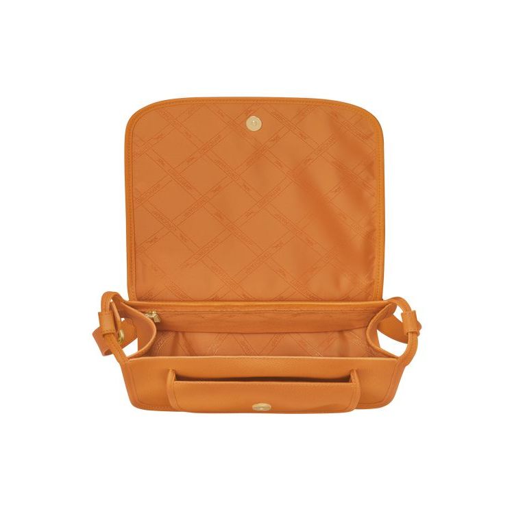 Sacs Crossbody Longchamp L Saffron Cuir Orange | 50264-EMKP