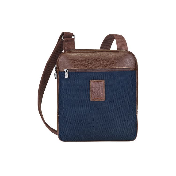 Sacs Crossbody Longchamp L Tela Bleu | 47591-VQNT