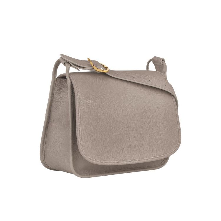 Sacs Crossbody Longchamp L Turtledove Cuir Grise | 58401-IVLH