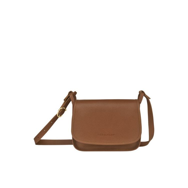 Sacs Crossbody Longchamp M Caramel Cuir Marron | 39285-APSD