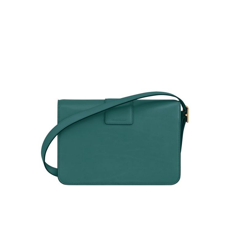 Sacs Crossbody Longchamp M Cuir Grise Vert | 70984-JPBX