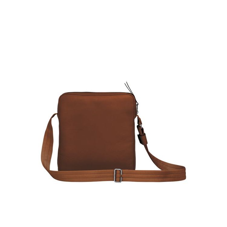 Sacs Crossbody Longchamp M Cuir Marron | 28156-FLVM