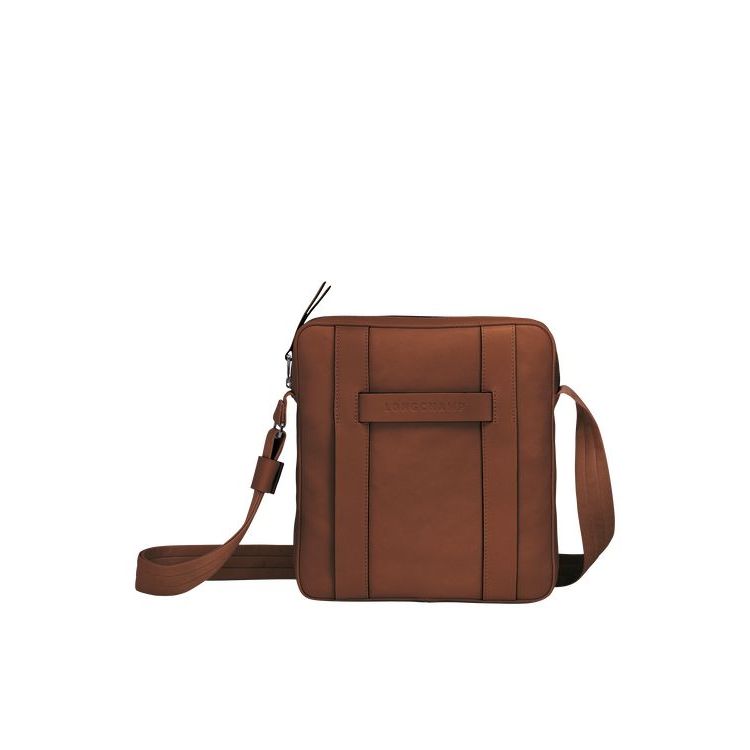 Sacs Crossbody Longchamp M Cuir Marron | 28156-FLVM