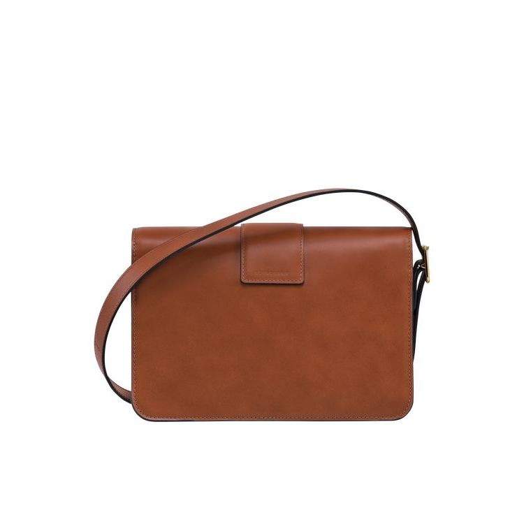 Sacs Crossbody Longchamp M Cuir Marron | 98602-QLSO