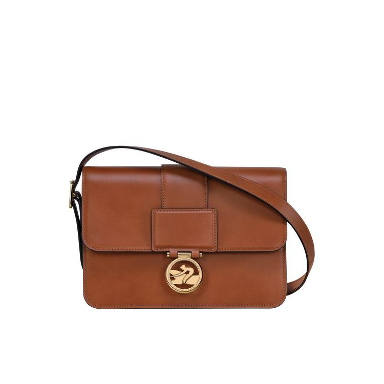 Sacs Crossbody Longchamp M Cuir Marron | 98602-QLSO