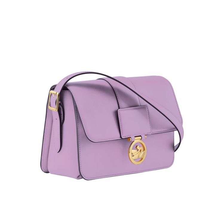 Sacs Crossbody Longchamp M Cuir Violette | 08549-NMZW