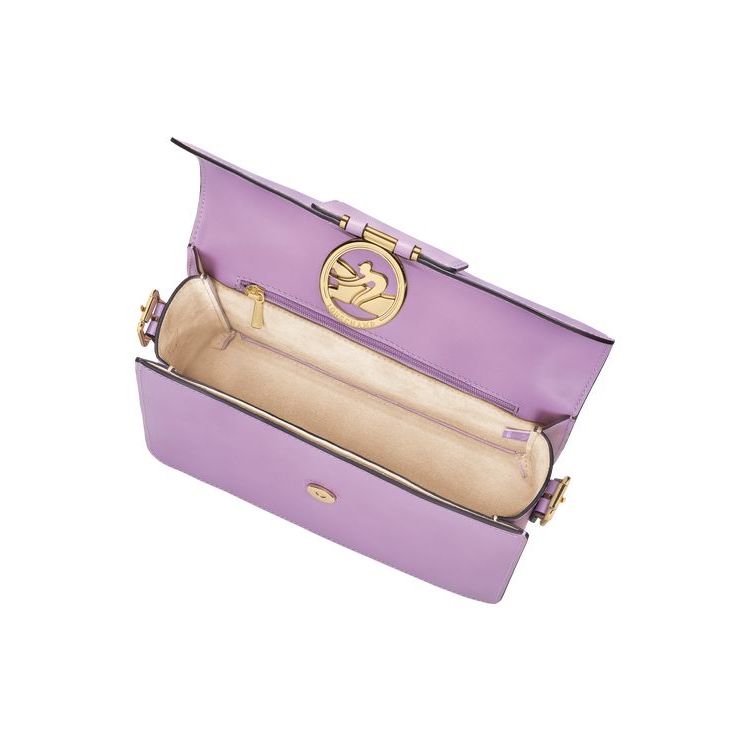 Sacs Crossbody Longchamp M Cuir Violette | 08549-NMZW