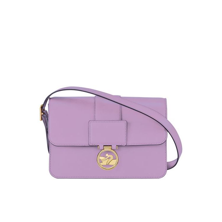 Sacs Crossbody Longchamp M Cuir Violette | 08549-NMZW